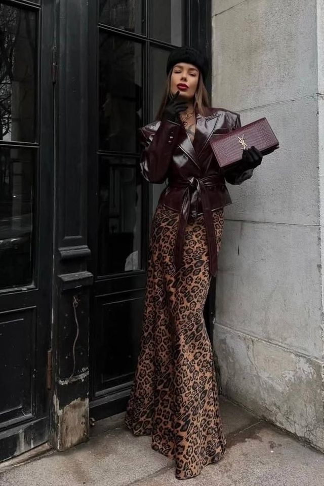 Gonna lunga fantasia leopardata