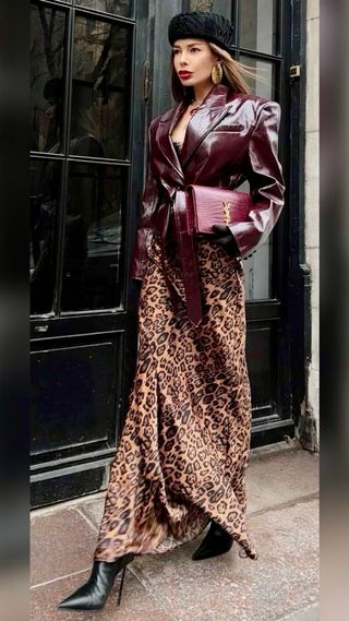 Gonna lunga fantasia leopardata