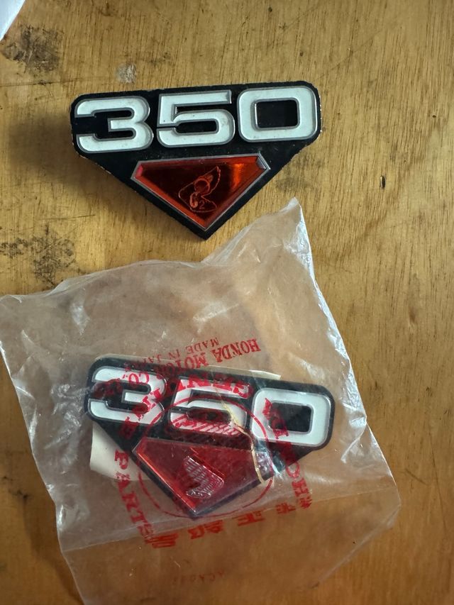 Honda CB 350 emblemas Antigos