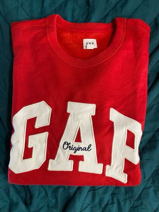 Sudadera GAP Roja Logo Original Talla L