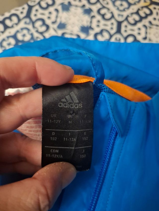 Chaqueta Adidas Azul Talla 11 12 años. Niño niña.