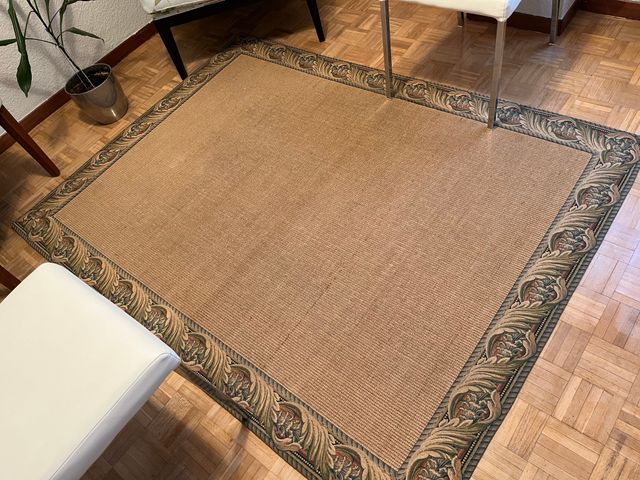Alfombra Greta Crema Sisal Ribeteada