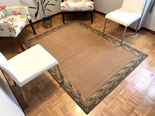 Alfombra Greta Crema Sisal Ribeteada