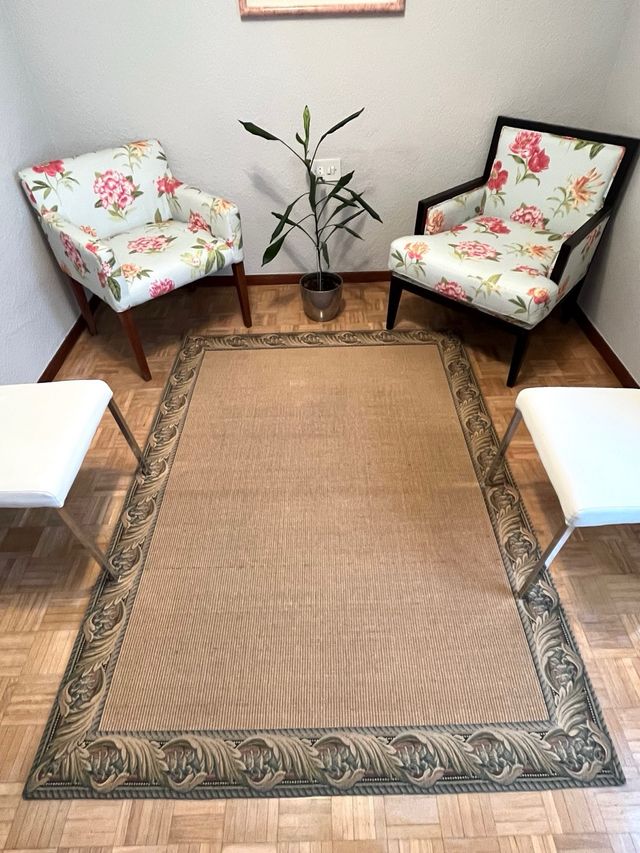 Alfombra Greta Crema Sisal Ribeteada