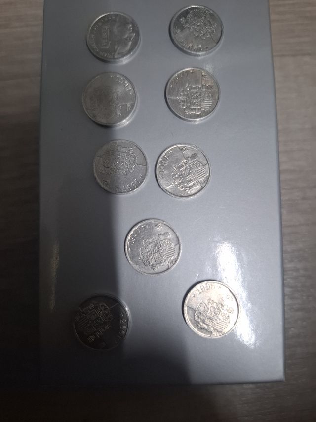 Lote 8 monedas 1 peseta
