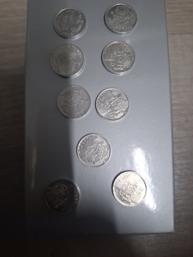 Lote 8 monedas 1 peseta