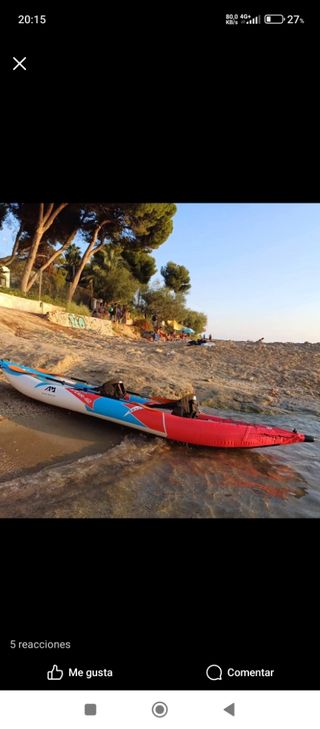 Kayak Hinchable Aqua Marina + Accesorios