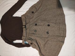 Falda Mango Invierno Marrón