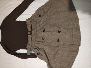 Falda Mango Invierno Marrón