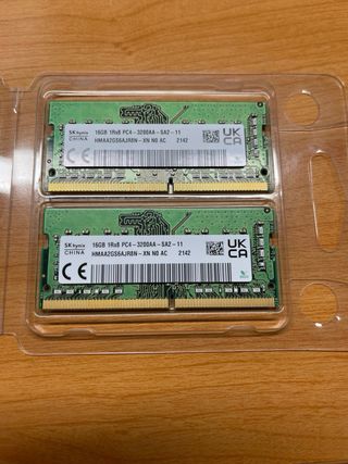 2 memorias 16 gb cada una