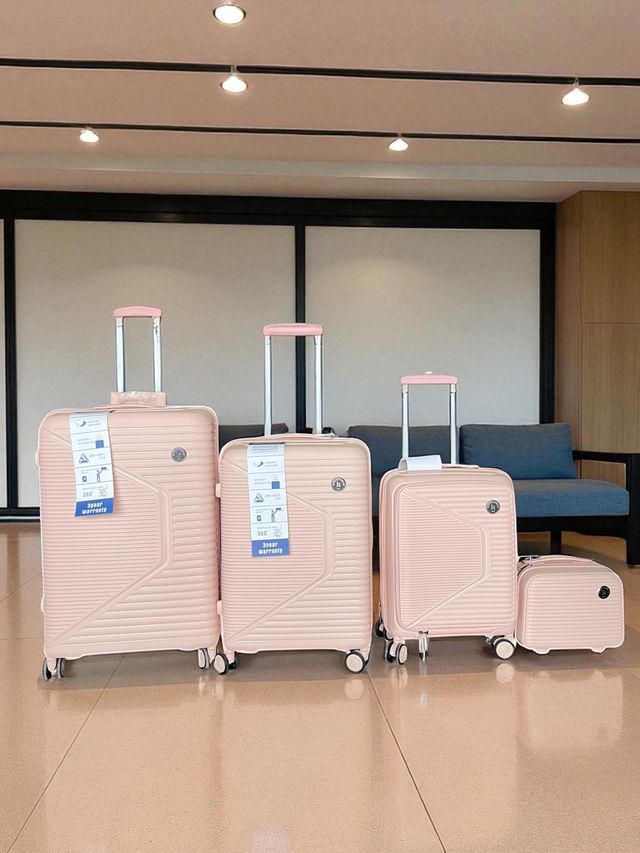 Set 4 piezas equipaje rosa