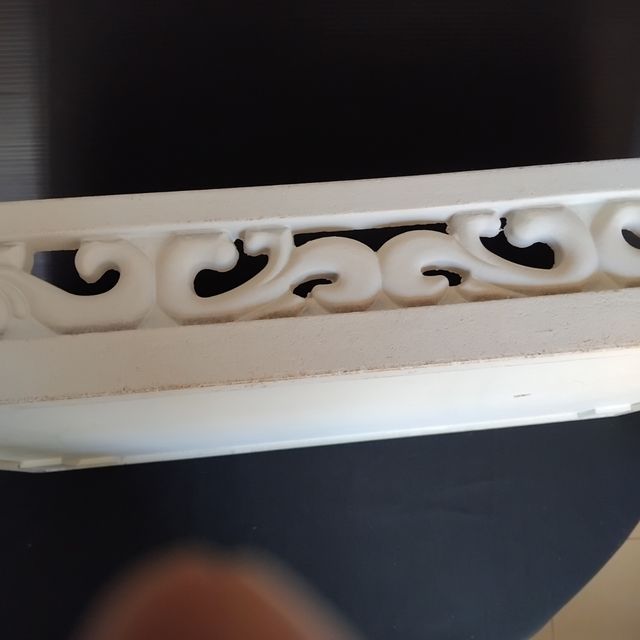 Tabuleiro decorativo em madeira branco