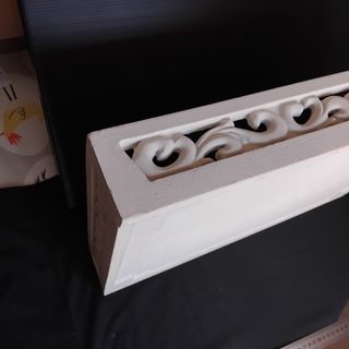 Tabuleiro decorativo em madeira branco