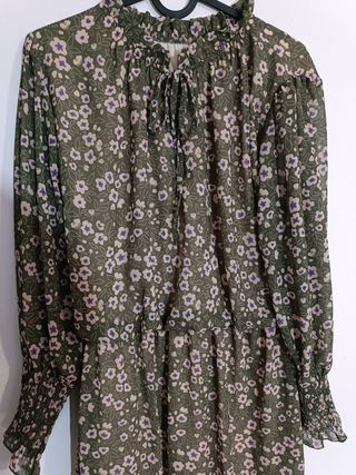 Vestido verde floral