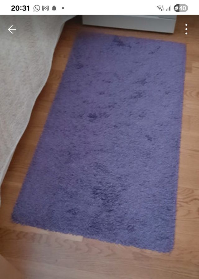 Juego de 2 alfombras moradas