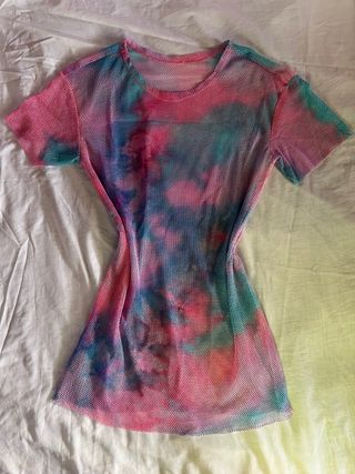 Vestido malla transpirable Shein Tie Dye