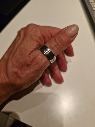 Anillos de Acero Plateado