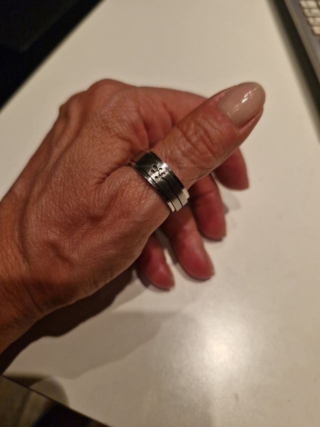 Anillos de Acero Plateado