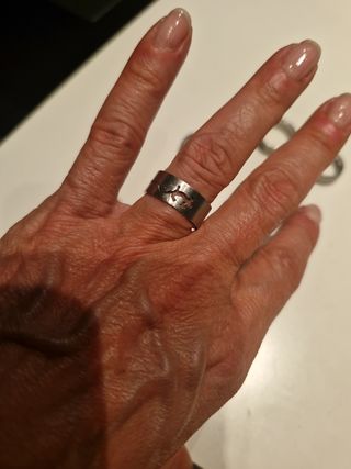 Anillos de Acero Plateado