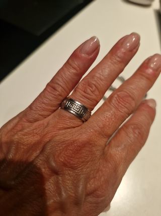 Anillos de Acero Plateado