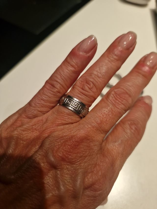 Anillos de Acero Plateado