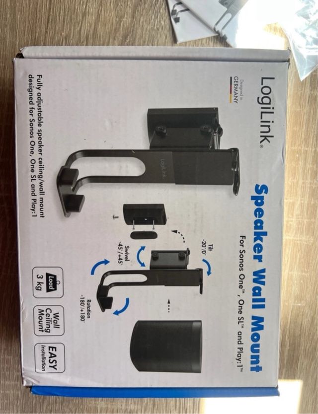 Soporte pared altavoces negro