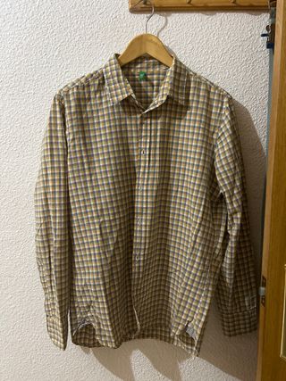 Camisa Benetton cuadros Talla L
