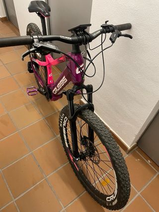 Bicicleta Eléctrica E-GUERA Morado/Rosa