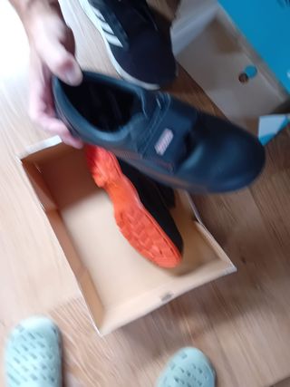 Zapato de seguridad negro y naranja n 40