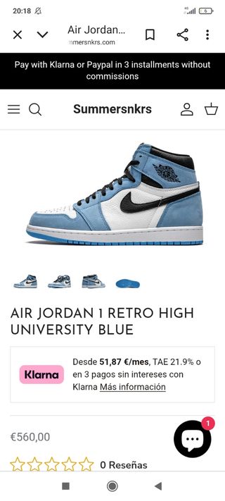 Air Jordan 1 Retro High University Blue