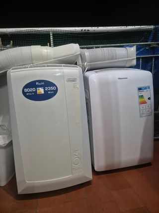  2 Pingüinos portátil marca Hisense y Delonghi 
