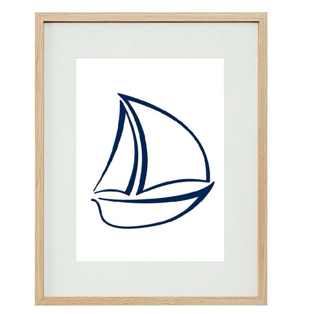 Barca a vela blu minimalista Quadri