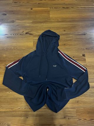 Sudadera Hollister Azul con Rayas