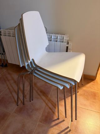 Conjunto 4 Sillas Modernas Blancas
