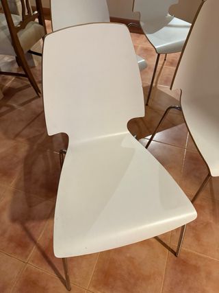 Conjunto 4 Sillas Modernas Blancas