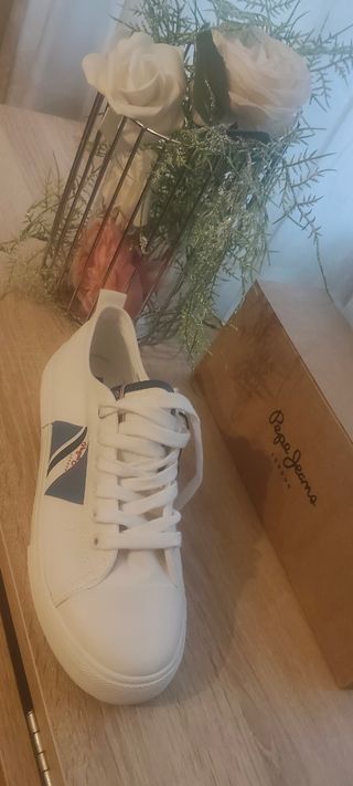 Zapatillas Pepe Jeans Blancas T.39 Nuevas, Unisex 