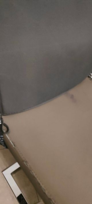 Pezzi 6 Sedie in pelle marrone con gambe in metal