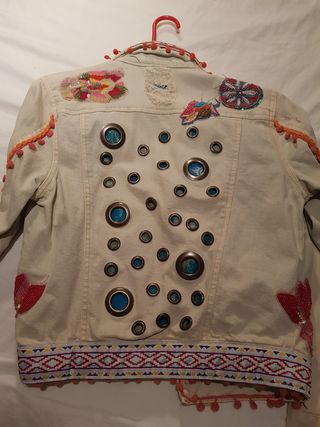 Chaqueta bordada Flamenco Rosa Talla M.