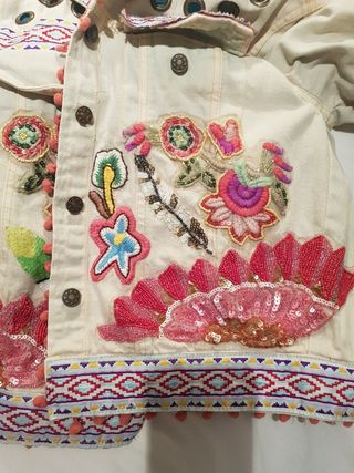 Chaqueta bordada Flamenco Rosa Talla M.