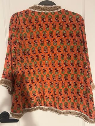 Kimono coral estampado talla única
