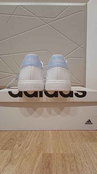 Adidas Grand Court 2.0K Blancas Azul