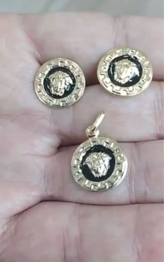 Pendientes Versace Medusa Oro 18K
