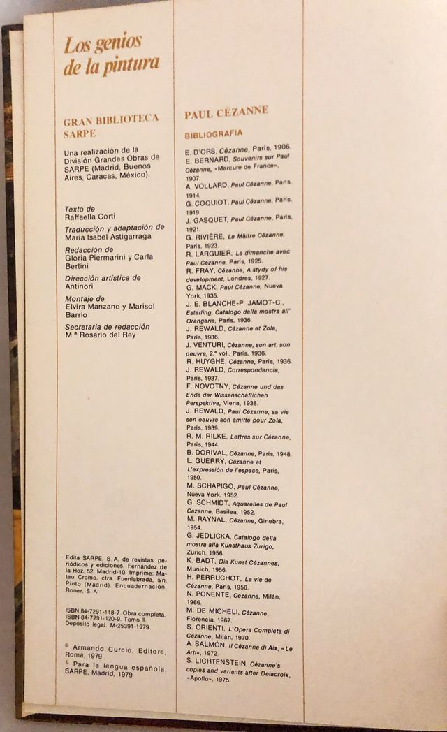 Libro dei geni della pittura «CEZANNE»