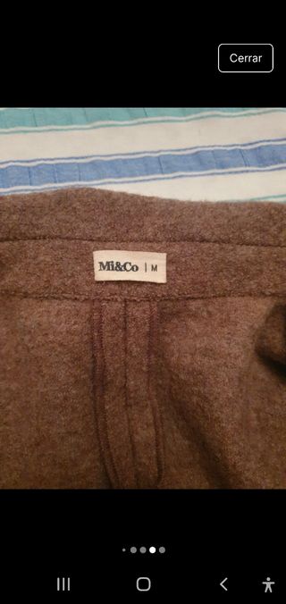 Abrigo Mi&Co Lana Marrón 3/4
