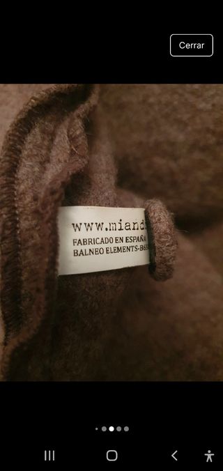 Abrigo Mi&Co Lana Marrón 3/4