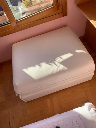 Puf cama plegable blanco