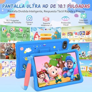 Tablet Niños 10 Android 15 12GB+64GB Azul