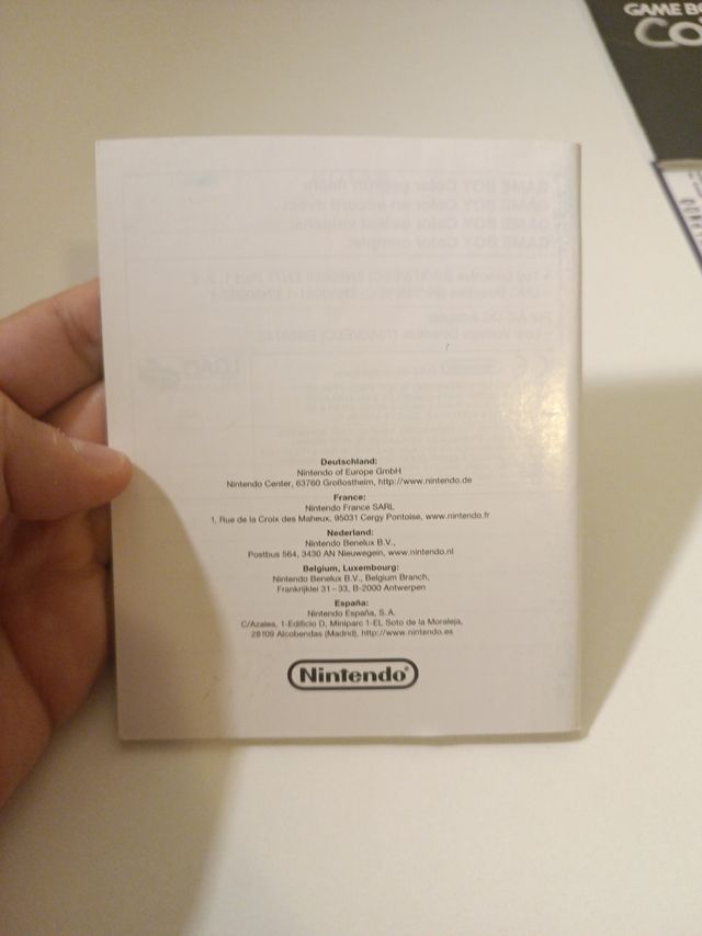 Manual Game Boy Color Nintendo CGB-EUR-3