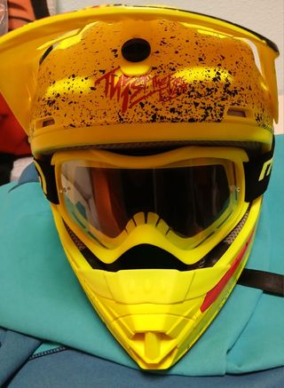 Casco Integral Amarillo Moto.Marca Thor Sector Dot
