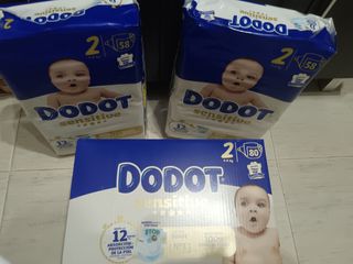 Lote Pañales Dodot Sensitive Talla 2 (58 uds)
